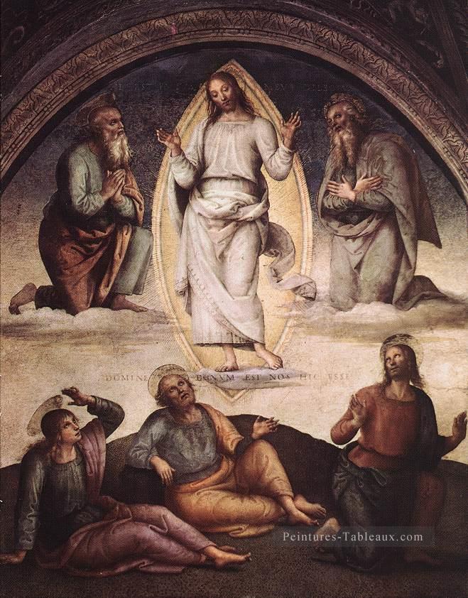 La Transfiguration 1498 Renaissance Pietro Perugino Peintures à l'huile